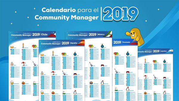 Calendario del Community Manager 2019 (Actualizado)