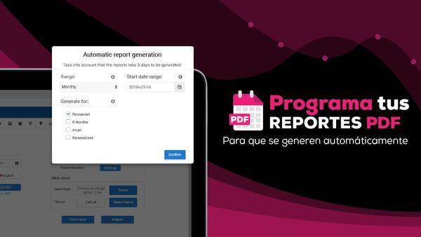 ¡Nuevo! Programa tus reportes en PDF