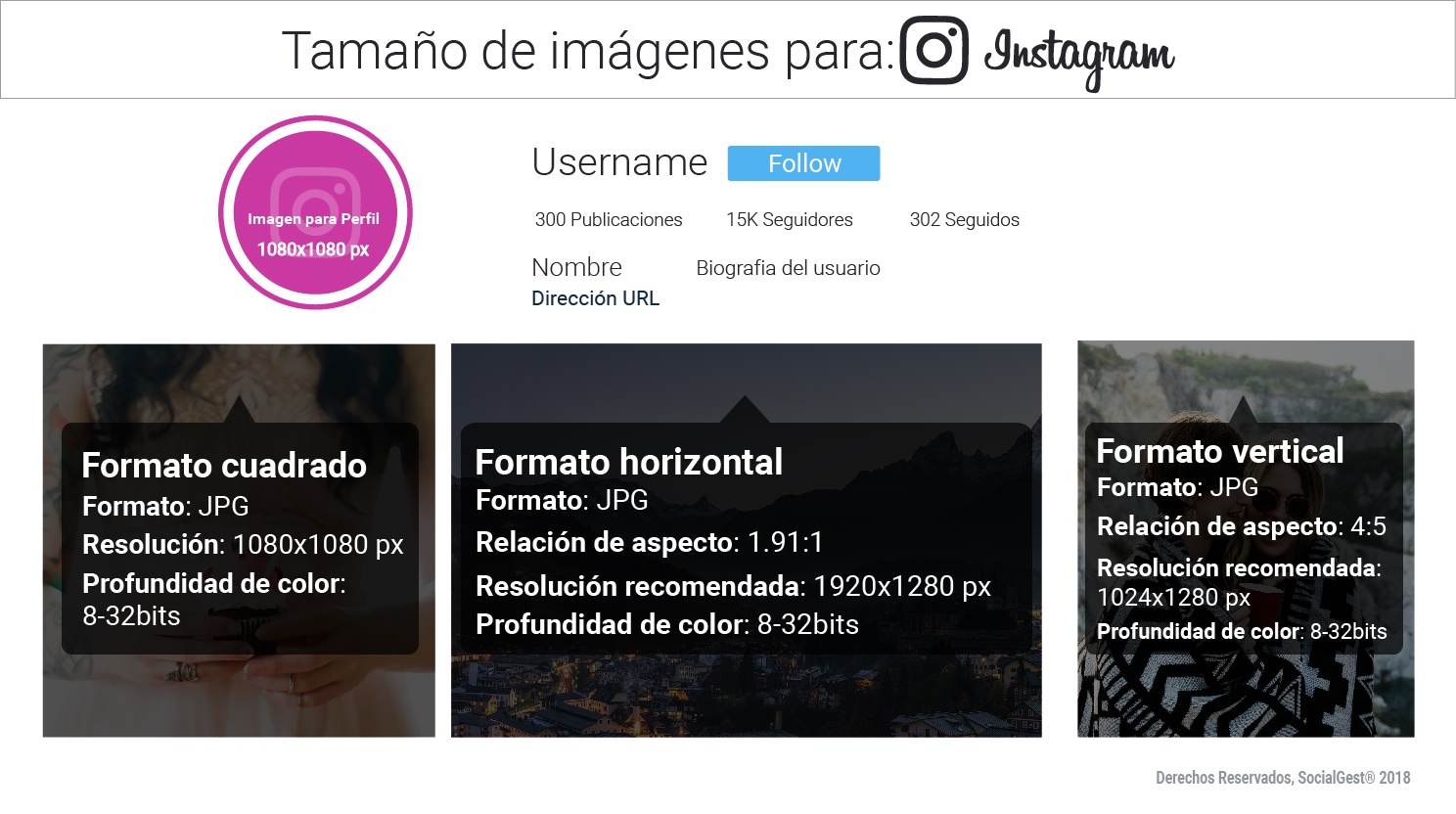 Tamaño de imágenes para instagram