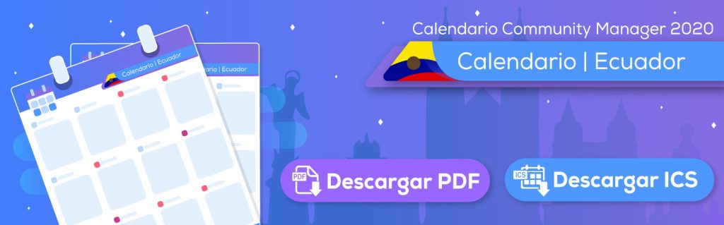 Calendario Community Manager 2020