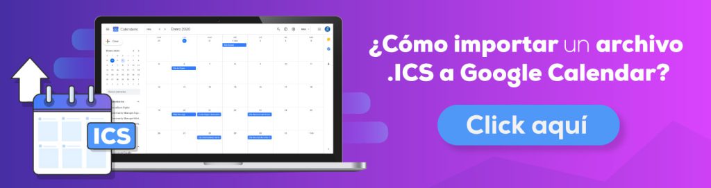 Importar eventos al Calendario de Google en .ICS