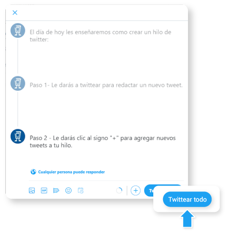 twittear todo hilo