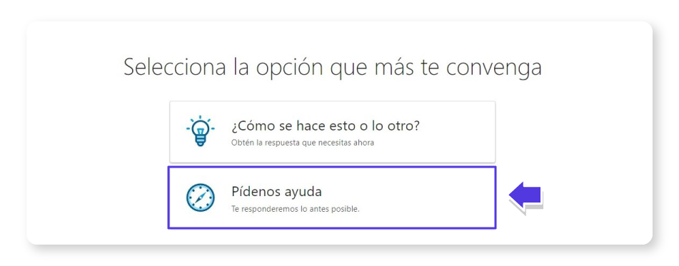 Pedir ayuda al soporte de LinkedIn debido a un error