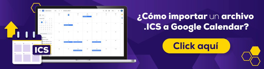 Guia importar ICS a Google Calendar y Mac