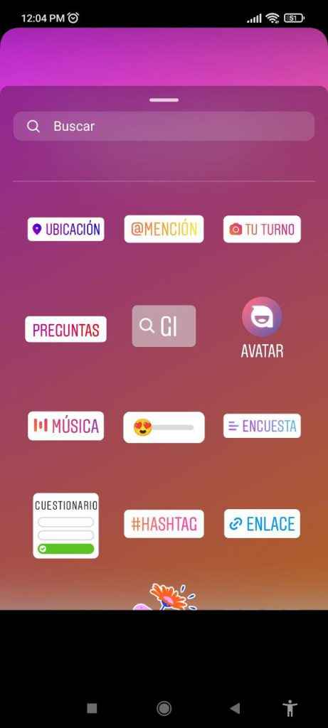 Stickers interactivos de instagram