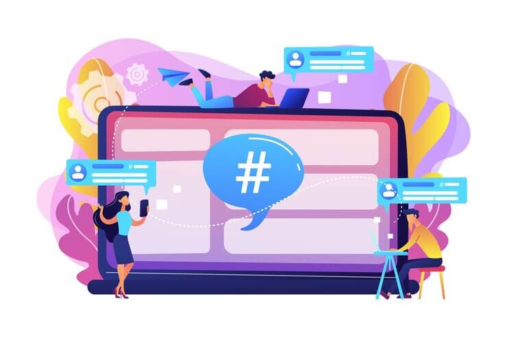 hashtags en redes sociales